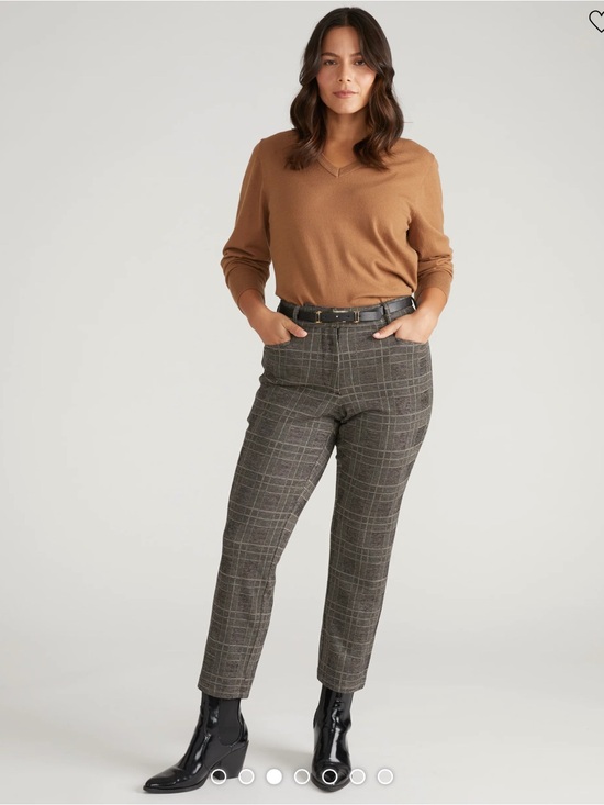 Universal Standard Pants - Universal Standard Cigarette Ponte Pants in British Plaid Print Size M (18-20)